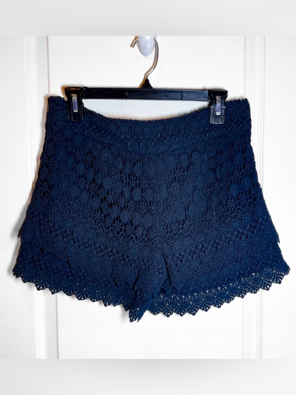 Ann Taylor LOFT Navy Crochet Lace Resort Shorts 6